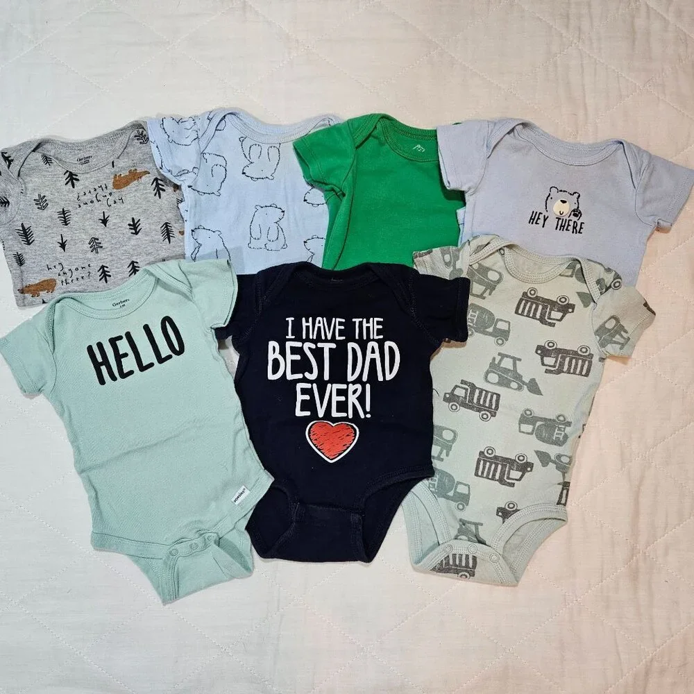 Baby Boy‎ Bodysuits & Pants Lot 11 Piece 3-6M Gerber Onesies Simple Joys Carters